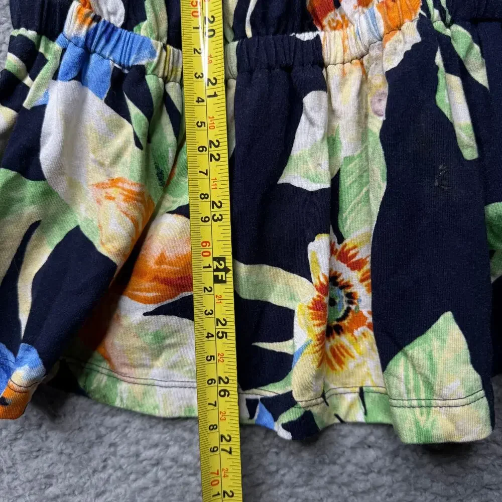 Ralph Lauren Blouse Women's Large Blue Floral Ruffle Sleeve Top - Picture 6 of 10